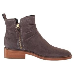 NEW Cole Haan Harrington Grand Slouch Ankle Bootie Stormcloud Gray Suede Size 8